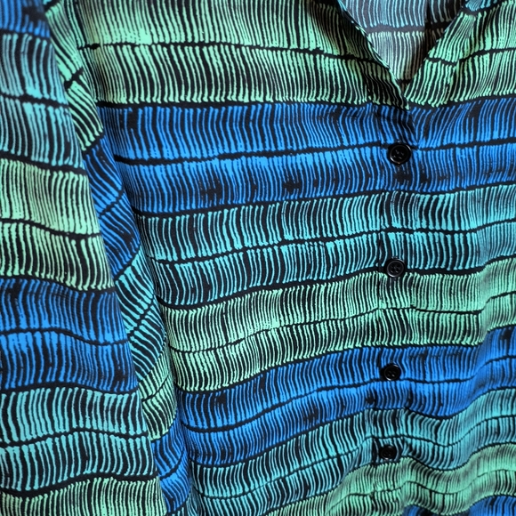 Catherines plus size blouse 3X 3/4 sleeve multicolor lightweight - Picture 3 of 8